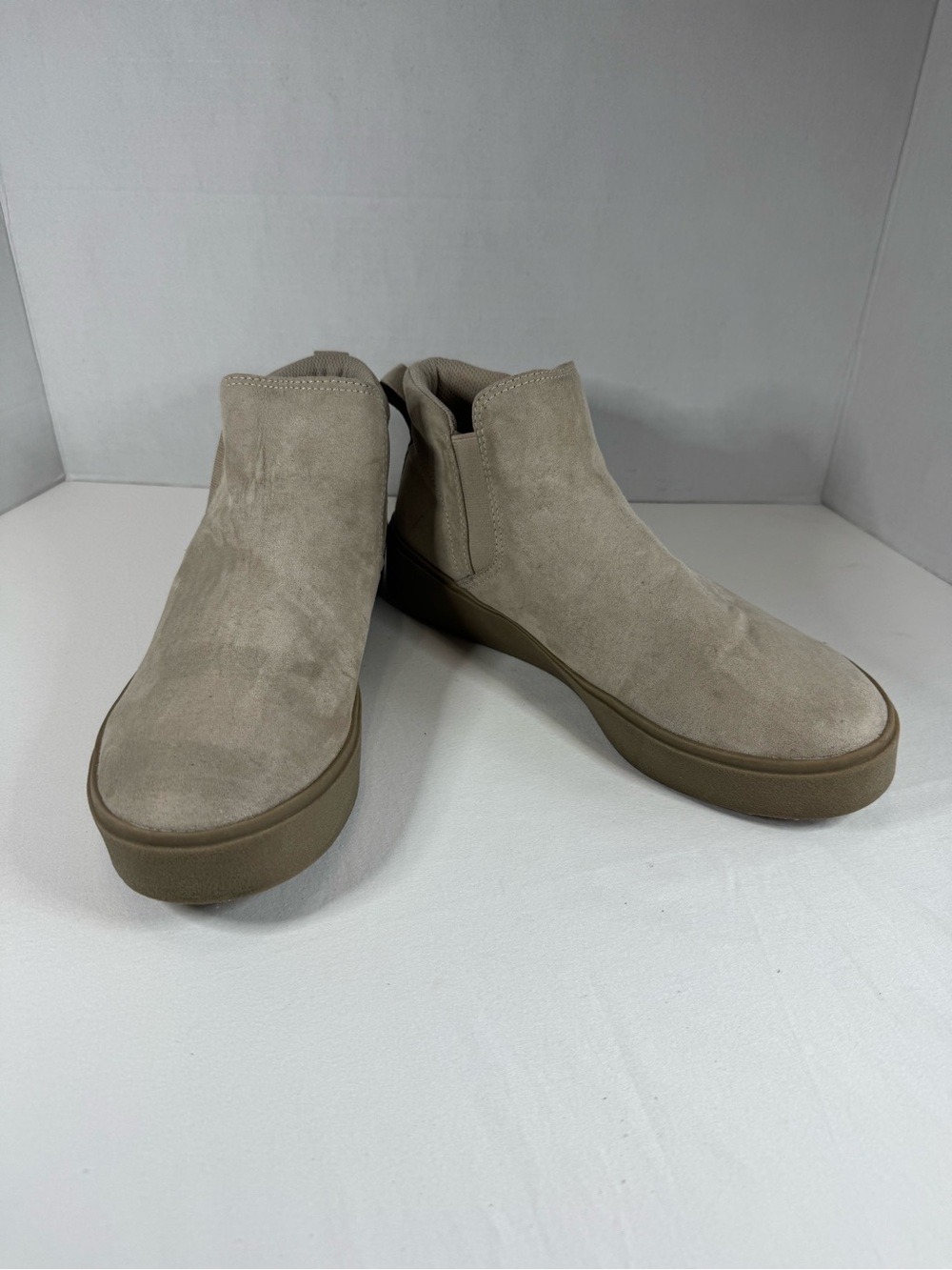 Dr. Scholl's Madison Boot Slip-On Platform Sneaker Booties Taupe - Women's 9.5M